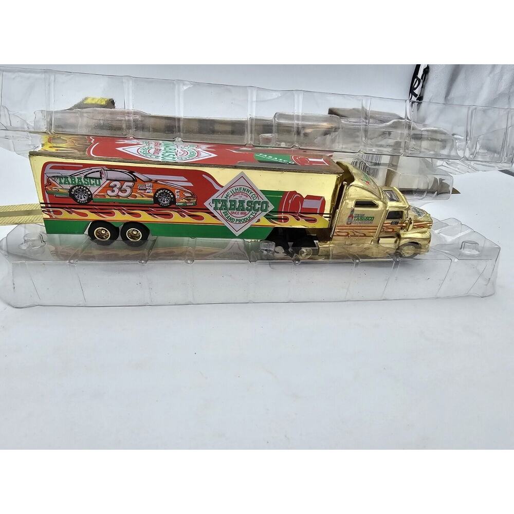 NASCAR Racing Champions 1/64 Diecast #35 Tabasco team gold truck transporter